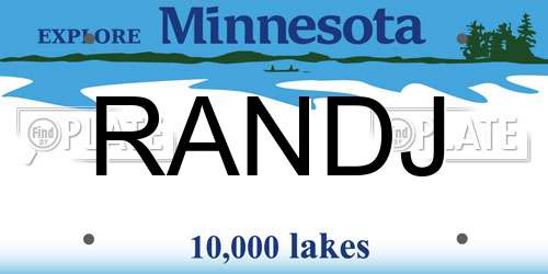 RANDJ Minnesota License Plate