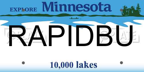 RAPIDBU Minnesota License Plate