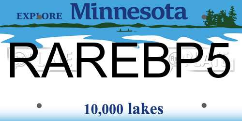 RAREBP5 Minnesota License Plate