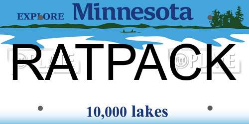 RATPACK Minnesota License Plate