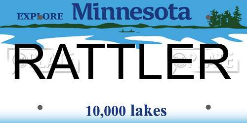 RATTLER Minnesota License Plate