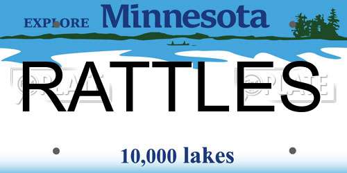 RATTLES Minnesota License Plate