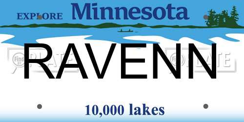RAVENN Minnesota License Plate