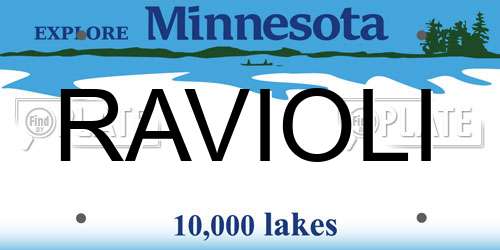 RAVIOLI Minnesota License Plate