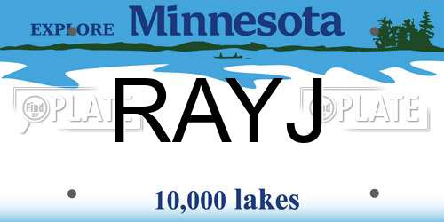 RAYJ Minnesota License Plate