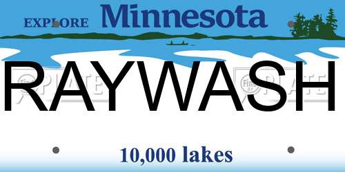 RAYWASH Minnesota License Plate