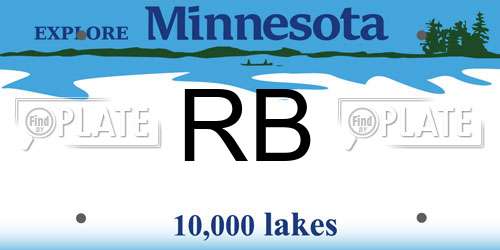 RB Minnesota License Plate