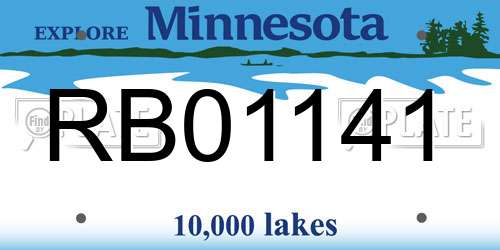 RB01141 Minnesota License Plate