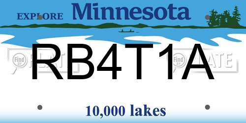 RB4T1A Minnesota License Plate