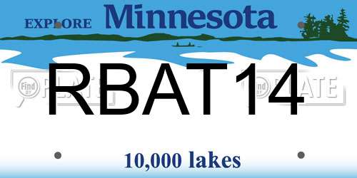 RBAT14 Minnesota License Plate