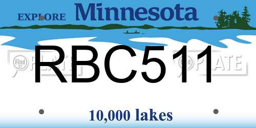 RBC511 Minnesota License Plate