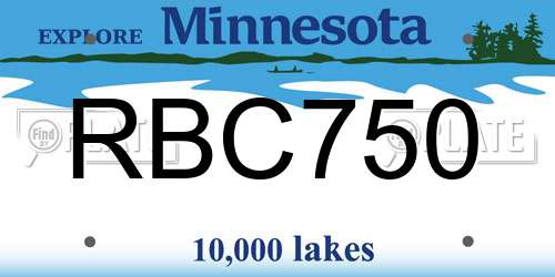 RBC750 Minnesota License Plate