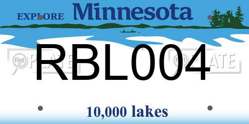 RBL004 Minnesota License Plate