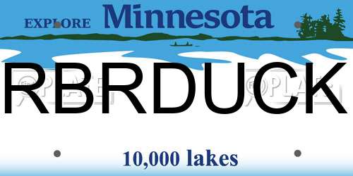 RBRDUCK Minnesota License Plate