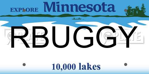 RBUGGY Minnesota License Plate