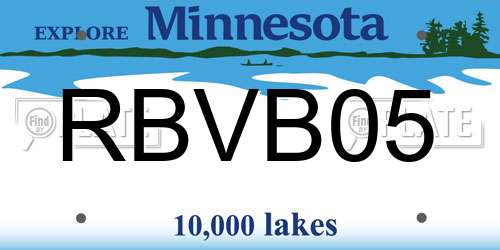 RBVB05 Minnesota License Plate