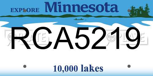 RCA5219 Minnesota License Plate