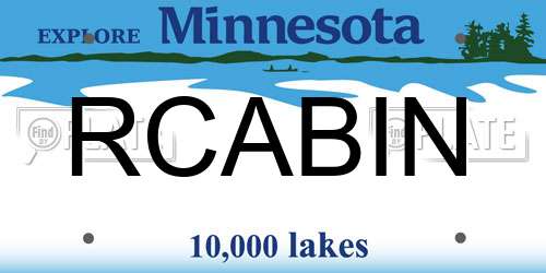 RCABIN Minnesota License Plate