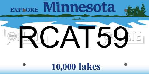 RCAT59 Minnesota License Plate