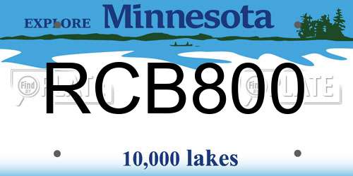 RCB800 Minnesota License Plate