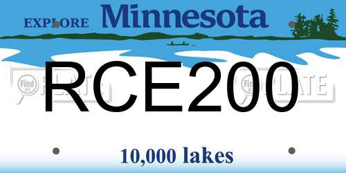 RCE200 Minnesota License Plate