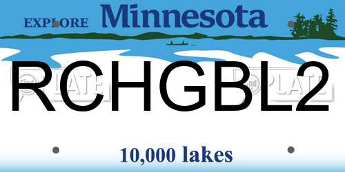 RCHGBL2 Minnesota License Plate