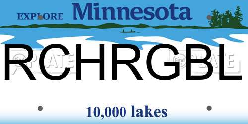 RCHRGBL Minnesota License Plate