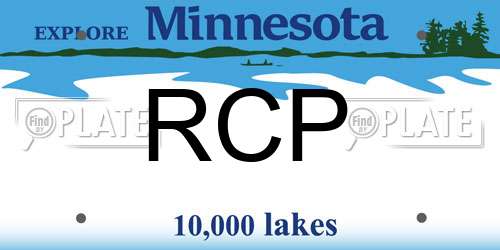 RCP Minnesota License Plate