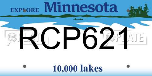 RCP621 Minnesota License Plate