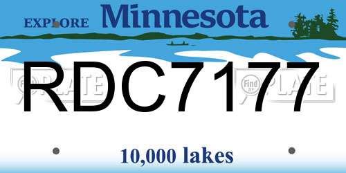 RDC7177 Minnesota License Plate