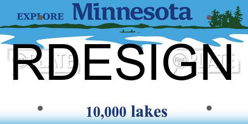 RDESIGN Minnesota License Plate