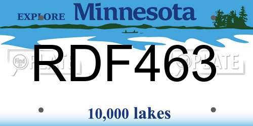 RDF463 Minnesota License Plate