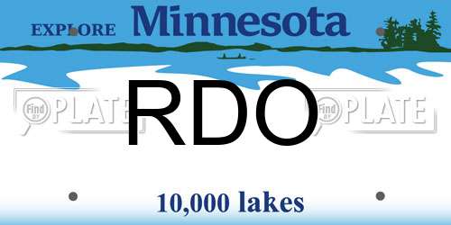 RDO Minnesota License Plate