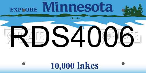 RDS4006 Minnesota License Plate