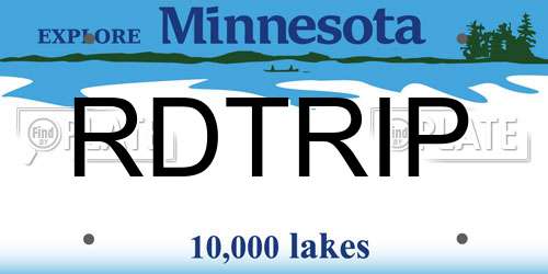 RDTRIP Minnesota License Plate