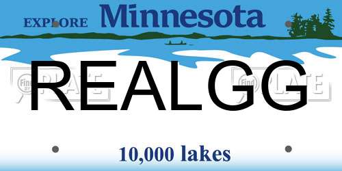 REALGG Minnesota License Plate