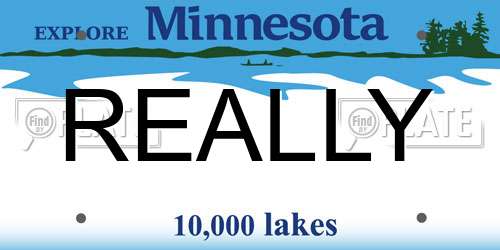 REALLY Minnesota License Plate