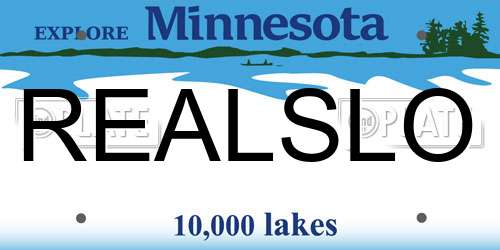 REALSLO Minnesota License Plate
