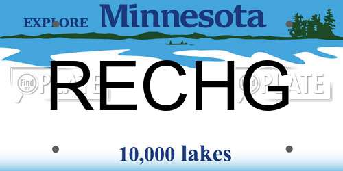 RECHG Minnesota License Plate