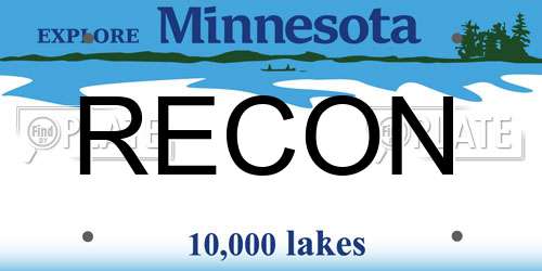 RECON Minnesota License Plate