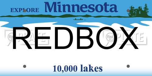 REDBOX Minnesota License Plate