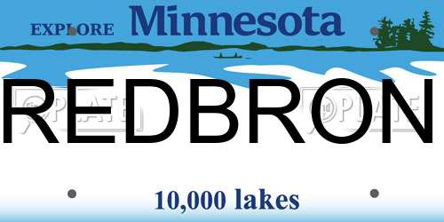 REDBRON Minnesota License Plate