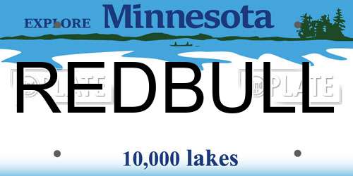 REDBULL Minnesota License Plate