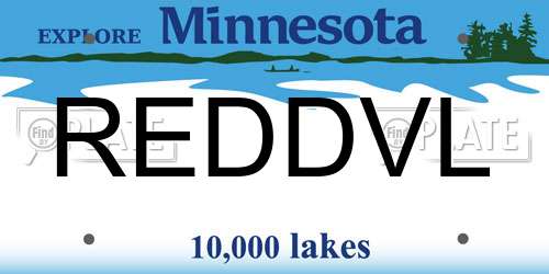 REDDVL Minnesota License Plate