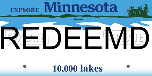REDEEMD Minnesota License Plate