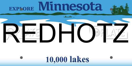 REDHOTZ Minnesota License Plate
