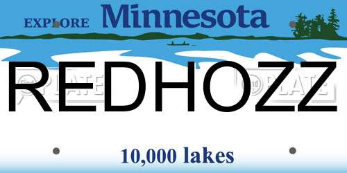 REDHOZZ Minnesota License Plate