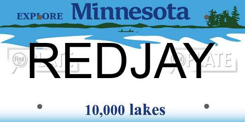 REDJAY Minnesota License Plate
