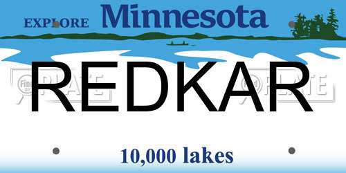 REDKAR Minnesota License Plate