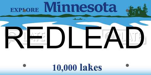 REDLEAD Minnesota License Plate